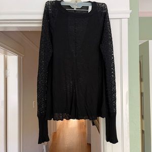 Free people black lace shirt